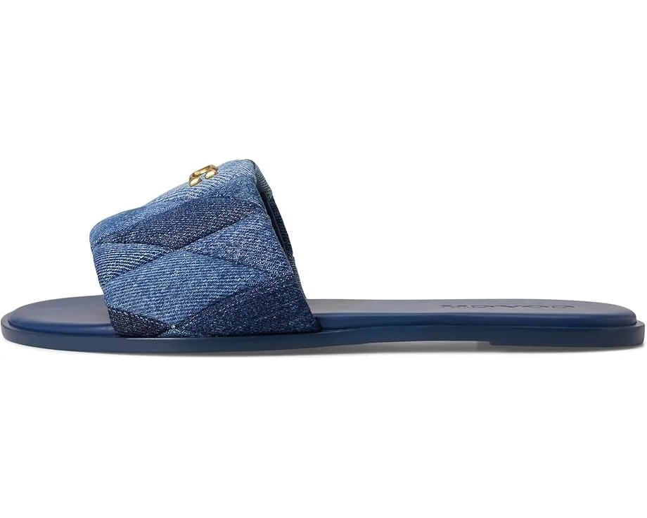 COACH Сандалии Holly с стежкой и джинсовым верхом на резиновой подошве