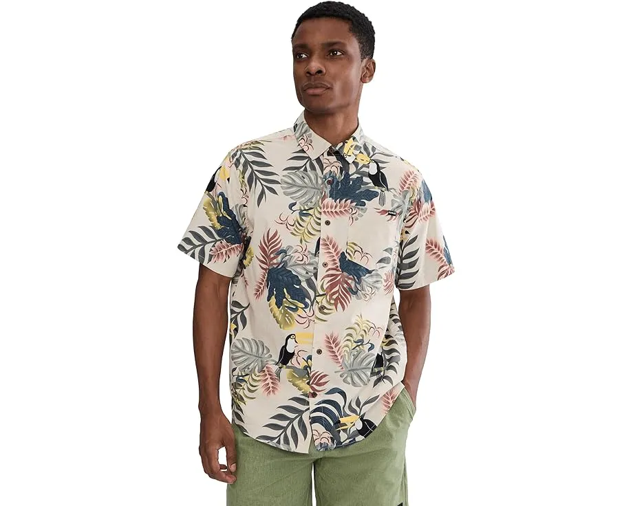 Hurley Lido Stretch Рубашка с коротким рукавом и карманом для очков