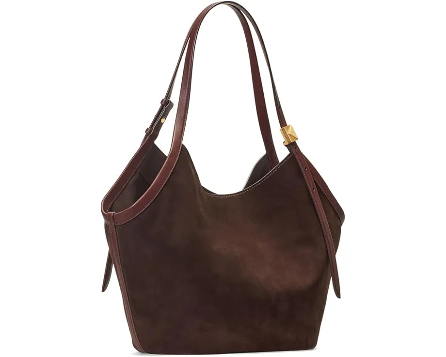 Сумка-тоут Deco из замши в форме тюльпана с двумя ремнями Kate Spade New York