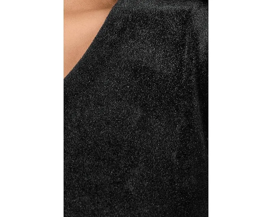 Топ AllSaints Ari из бархата с асимметричным вырезом и разными рукавами