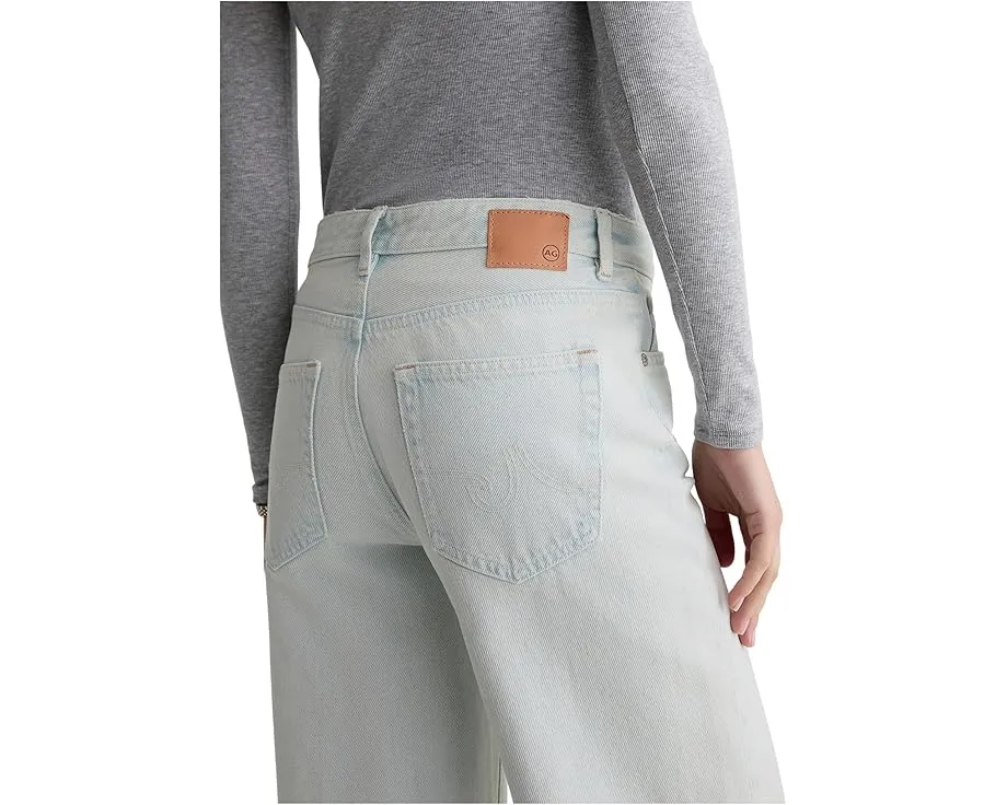 Джинсы Saige Mid-Rise Wide Leg AG Jeans в Luminance со свободной посадкой