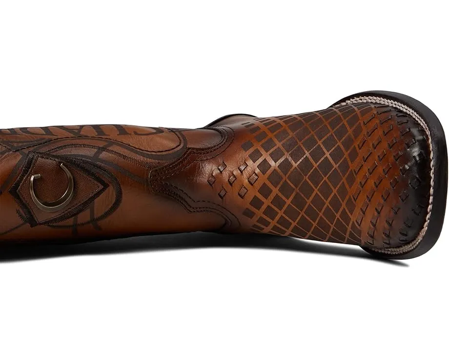 Ковбойские сапоги Cuadra CU500 из кожи с плоским носком и логотипом