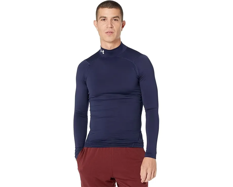 Under Armour ColdGear Armour Compression Mock с сетчатыми вставками и двуслойной тканью