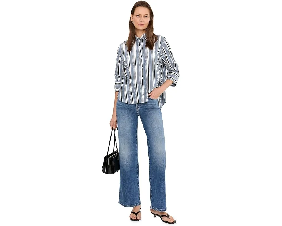 Y-образная рубашка Madewell в полоску добби