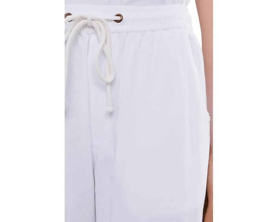 Широкие брюки Lilla P из легкого денима с эластичным поясом