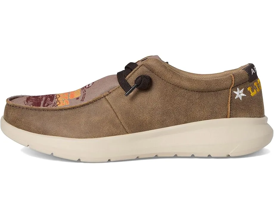 Мокасины Ariat Hilo Sendero из зерненой кожи и замши с графическим принтом