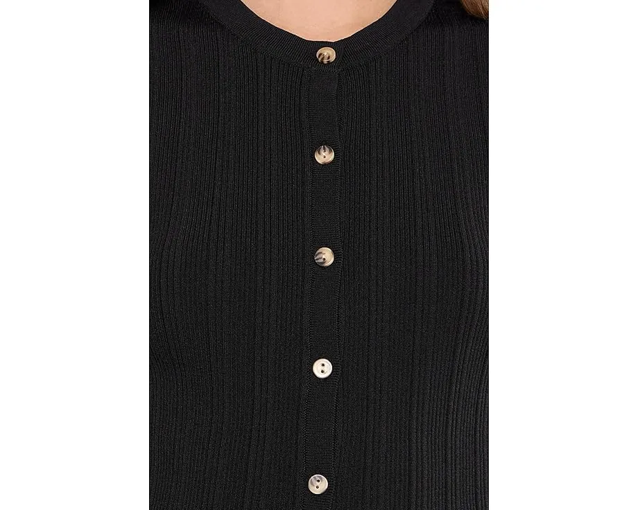 Manhattan Rib Button Cardi кардиган Sanctuary в черном цвете