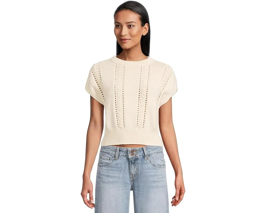 Свитер Lilla P Wedge с круглой горловиной и ажурной вязкой