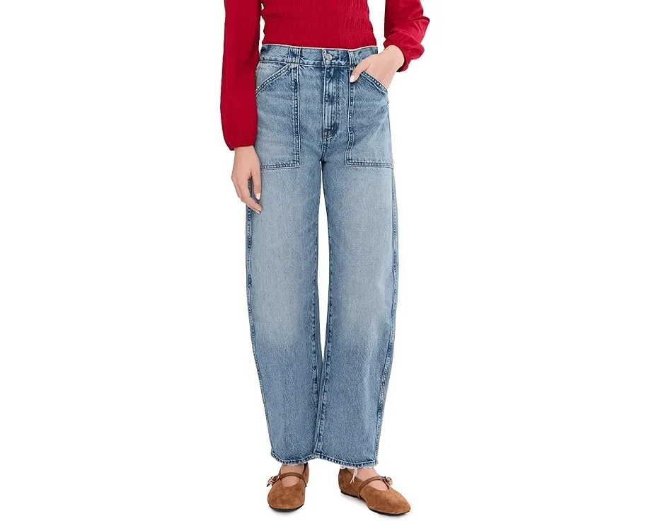 Джинсы Madewell Balloon с военными карманами и потертостями Raebrook Wash