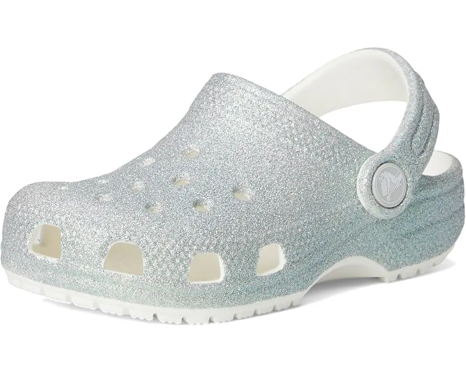 Crocs Classic Glitter Clogs блестящие сабо для малышей