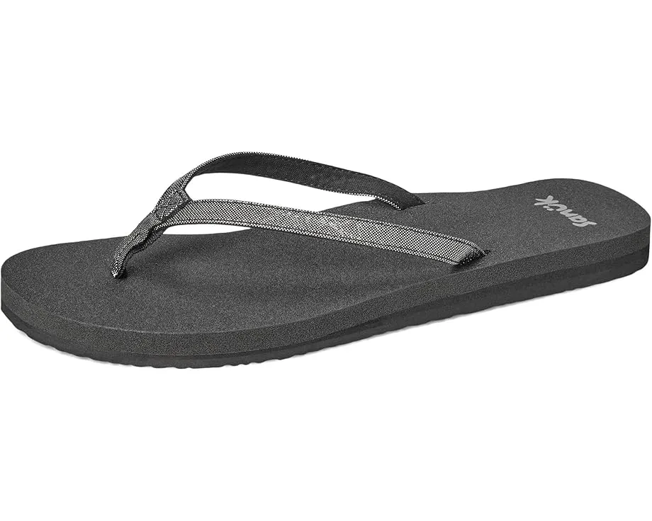 Сандалии Sanuk Yoga Joy II Bling с блестящими ремнями и экологичной стелькой из пены с эффектом памяти