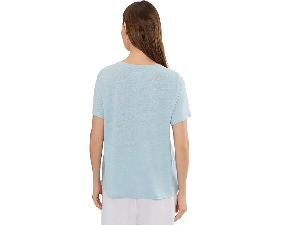 Футболка Eileen Fisher с круглым вырезом из органического льняного джерси