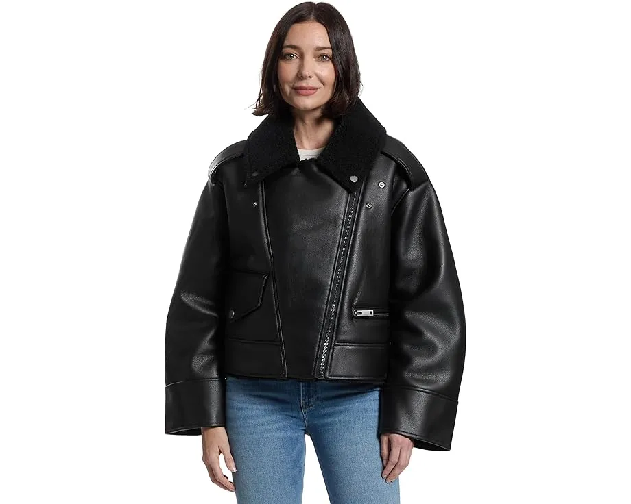 Косуха UGG Finnian Luxefluff Moto из искусственной кожи и овчины