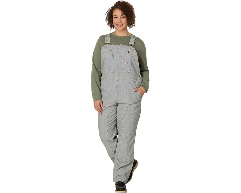Carhartt Relaxed Fit Denim Striped Bib Overall комбинезон с регулируемыми лямками
