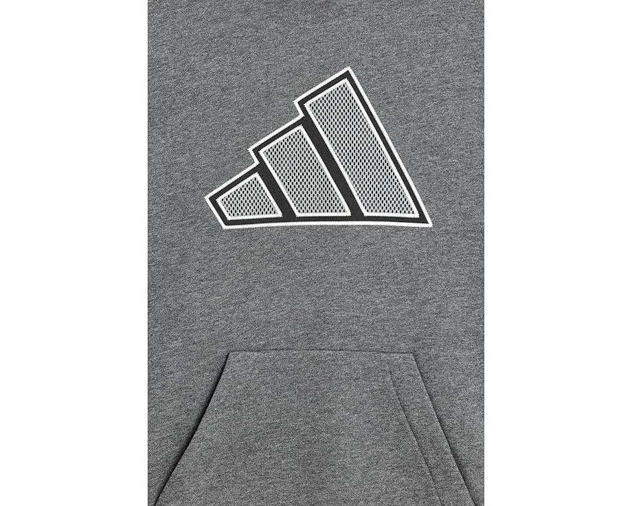 Худи Adidas Mesh 3-Bar Heather с капюшоном для детей