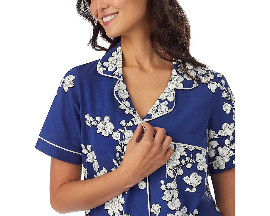 Пижамный комплект Bedhead PJs с коротким рукавом и укороченными брюками из хлопка и спандекса