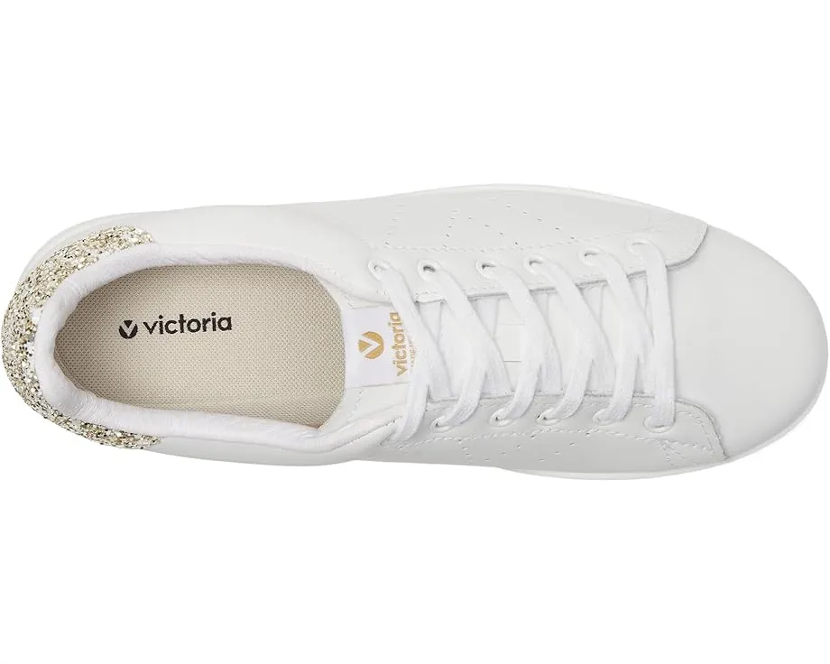Кроссовки Tenis Leather & Glitter victoria с кожаным верхом и блестками