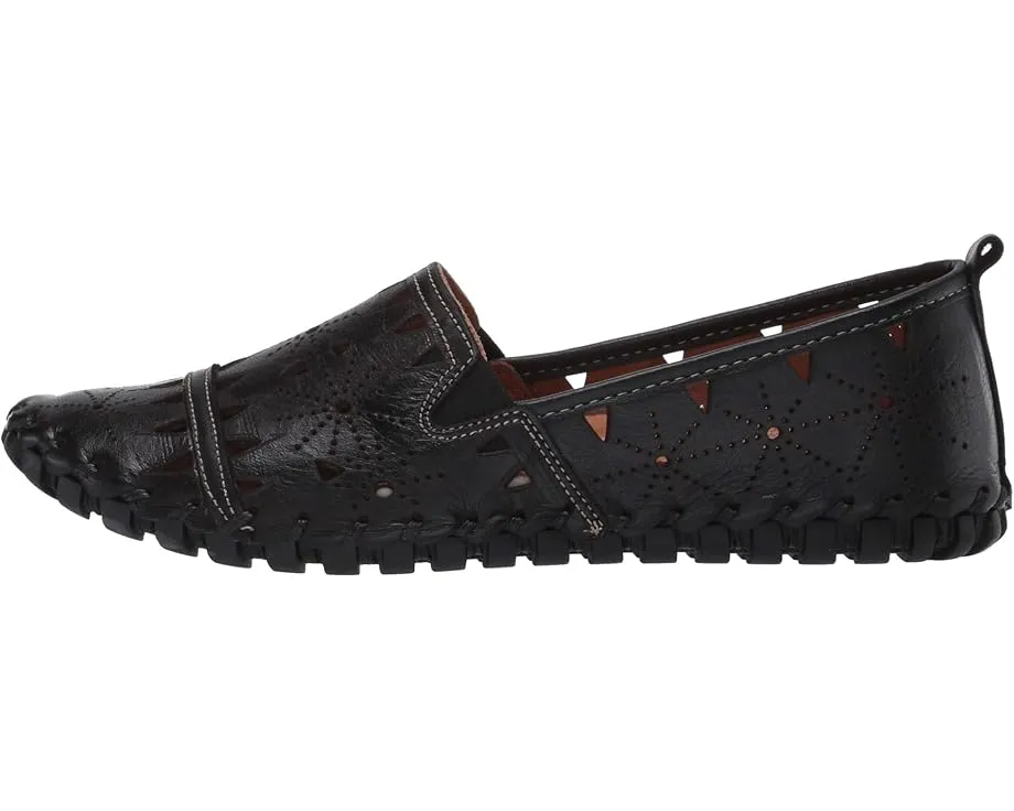 Лоферы Spring Step Fusaro из кожи с перфорацией и боковой резинкой