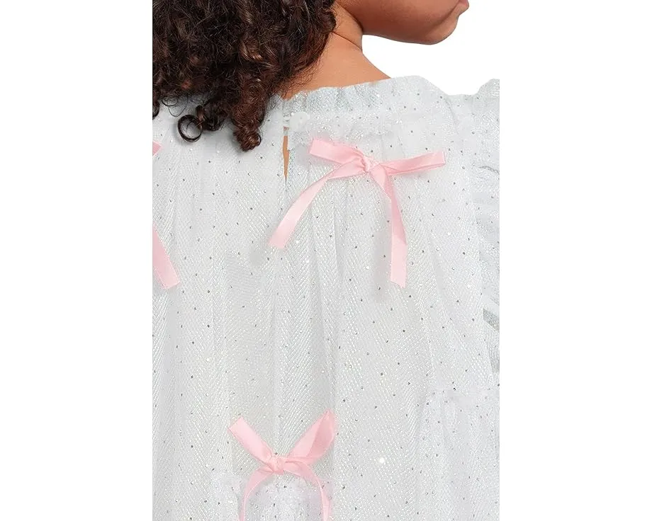 Мерцающее платье Jolie Bow с розовыми бантами и ярусной юбкой Lola and The Boys