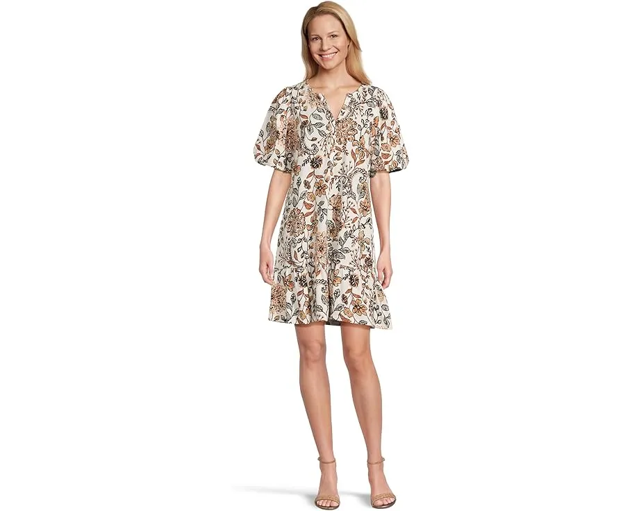 Платье Lilly Pulitzer Amesbury с короткими рукавами пузырьками и рюшами на подоле