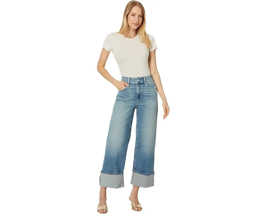 Paige джинсы Sasha Ankle Wide Cuff в поношенном стиле Storybook