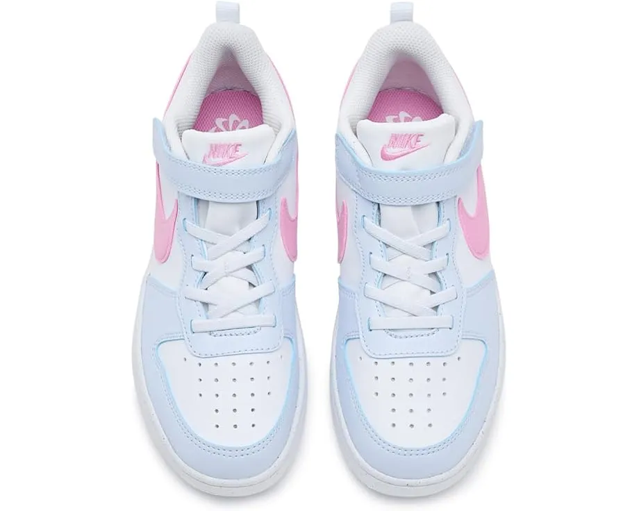 Кроссовки Nike Kids Court Borough Low Essential+ с эластичными шнурками и липучкой