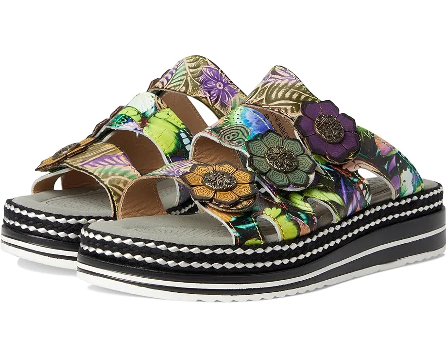 L'Artiste by Spring Step Сандалии Naomi-Monarch с принтом бабочек и клиновидным каблуком