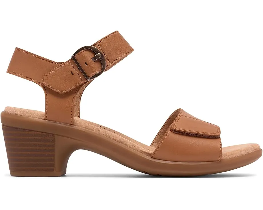 Сандалии Emily 2 Amanda Clarks с ремешками и квадратным каблуком из кожи