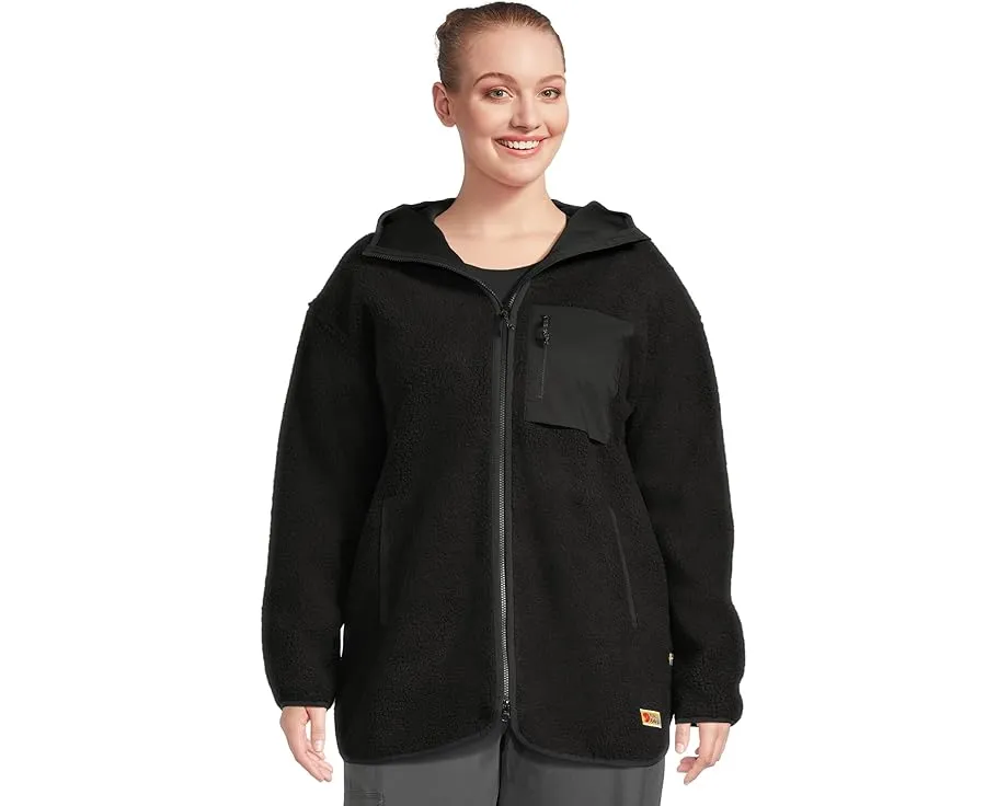Длинная куртка Fjällräven Vardag Pile Fleece с капюшоном из переработанного полиэстера