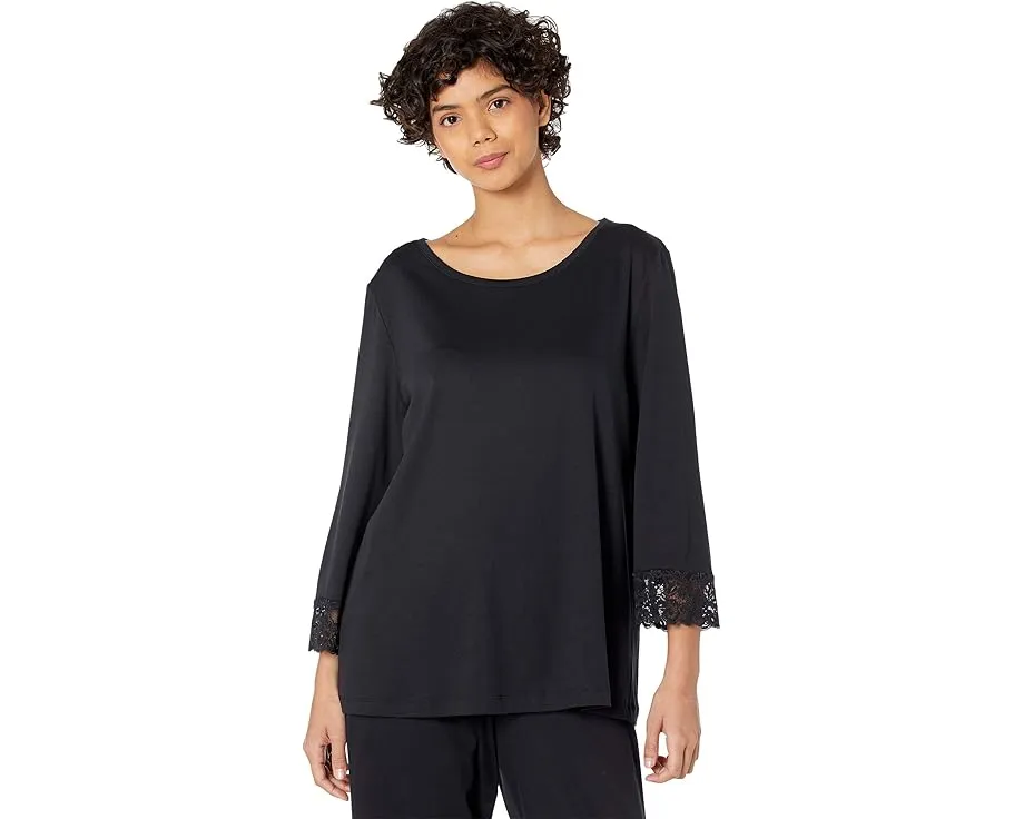 Hanro Moments Комплект пижамы с коротким топом и шортами с кружевной отделкой