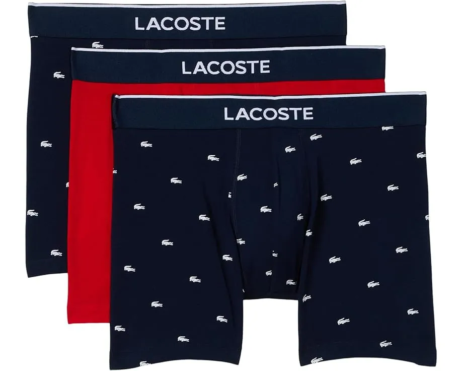 Набор из 3 боксеров Lacoste из хлопка с эластаном