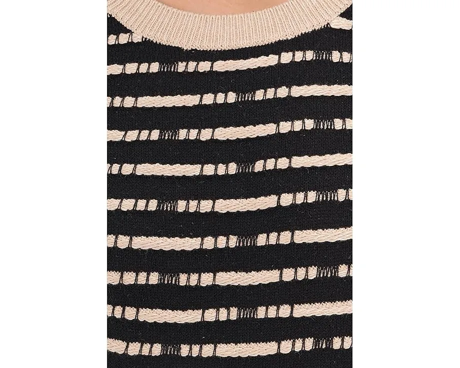 Свитер NIC+ZOE Atelier с контрастной отделкой и укороченным рукавом