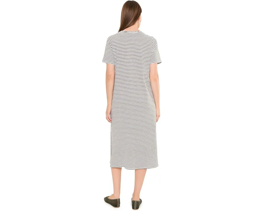 Eileen Fisher полосатое платье миди из органического хлопка