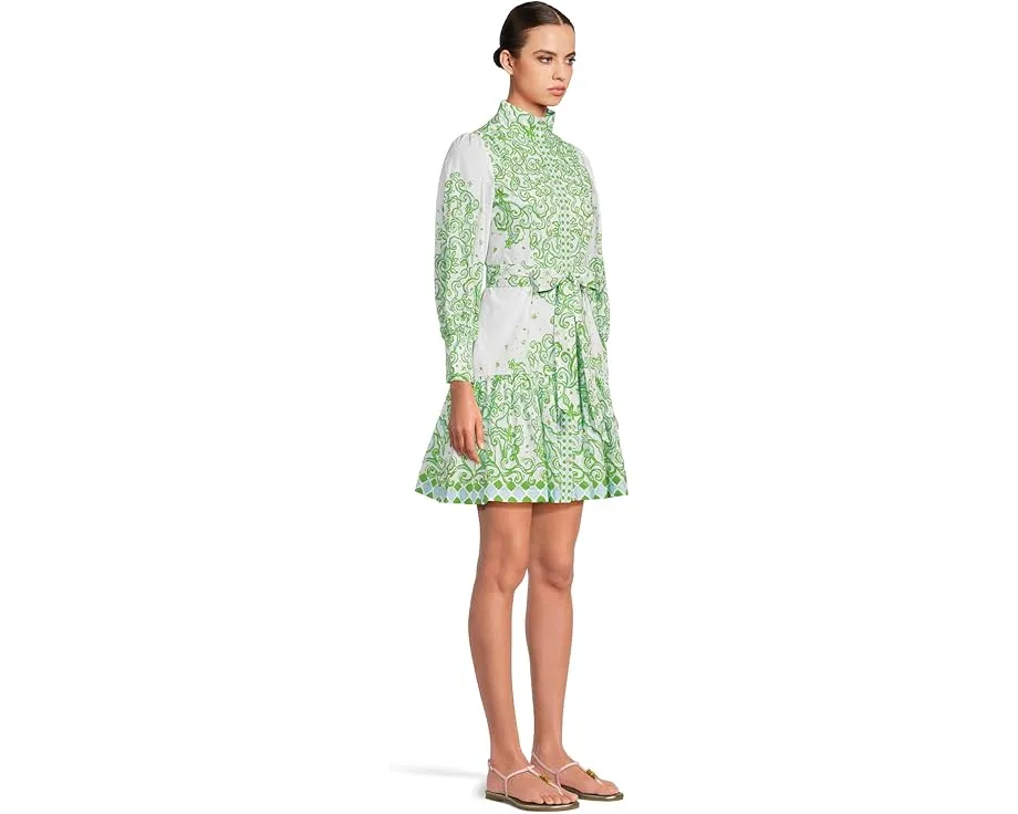 Платье Lilly Pulitzer Drena с воротником стойкой и поясом