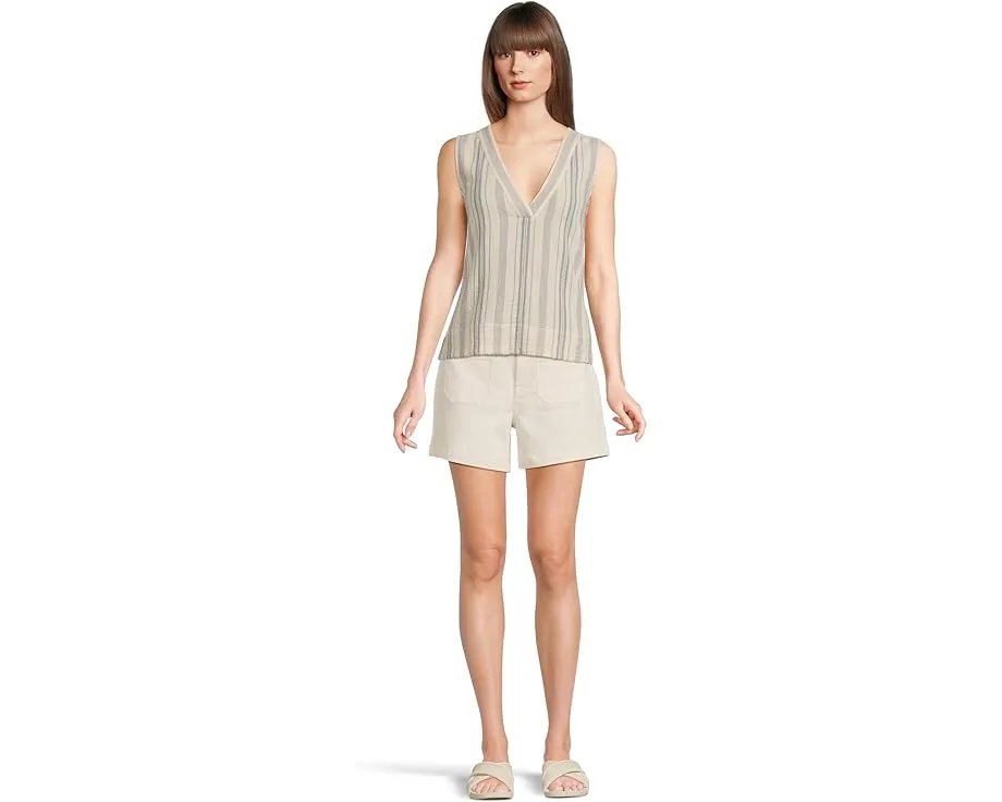 Faherty топ без рукавов из органического хлопка с V-образным вырезом