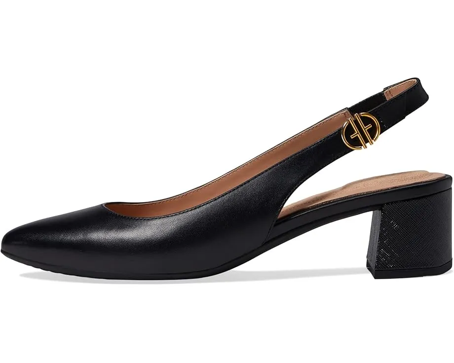 Лодочки The Go-To Slingback Pump 45 мм на устойчивом каблуке с леопардовым принтом от Cole Haan