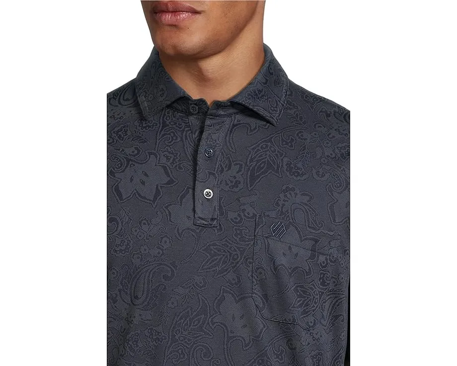 Поло Johnston & Murphy с узором пейсли и жаккардом из хлопка и полиэстера