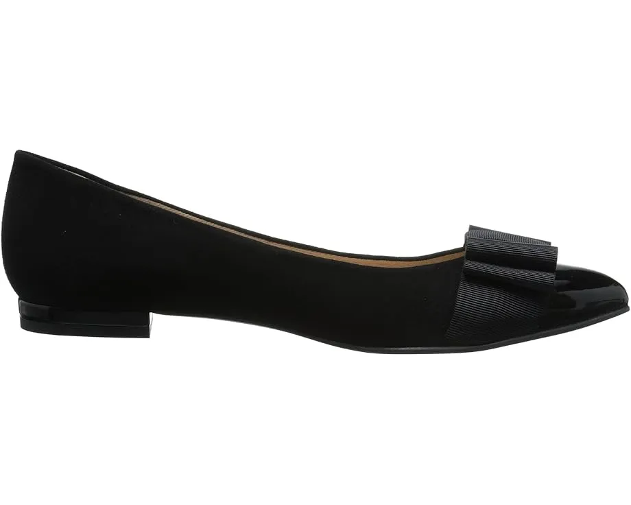 Балетки French Sole Onstage с бантом и лакированным мыском