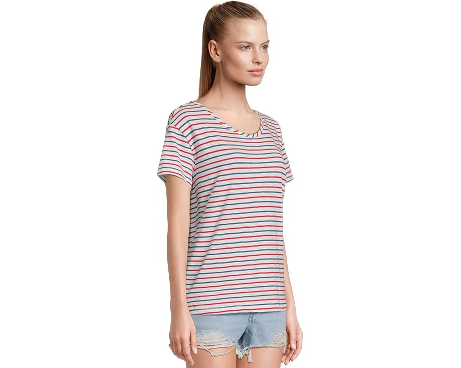Футболка Vineyard Vines Slub Jersey Relaxed Tee с полосками и круглым вырезом