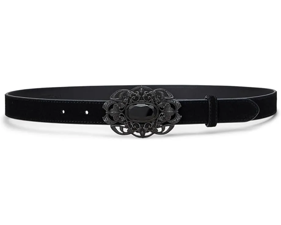 Узкий кожаный ремень Lauren Ralph Lauren с каменной пряжкой