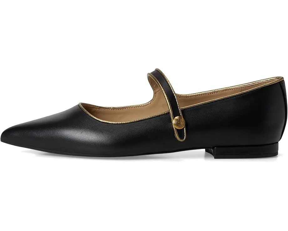 Туфли-оксфорды Londyn из кожи Mary Jane с металлизированной отделкой от Lauren Ralph Lauren