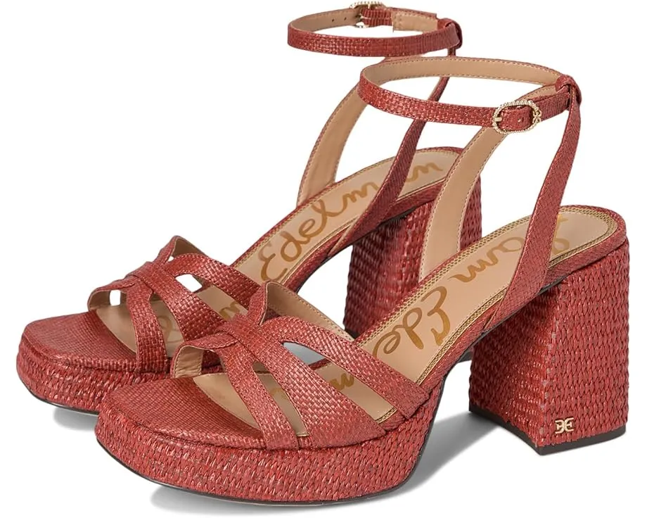 Сандалии Sam Edelman Reese на платформе с плетеным верхом и квадратным каблуком