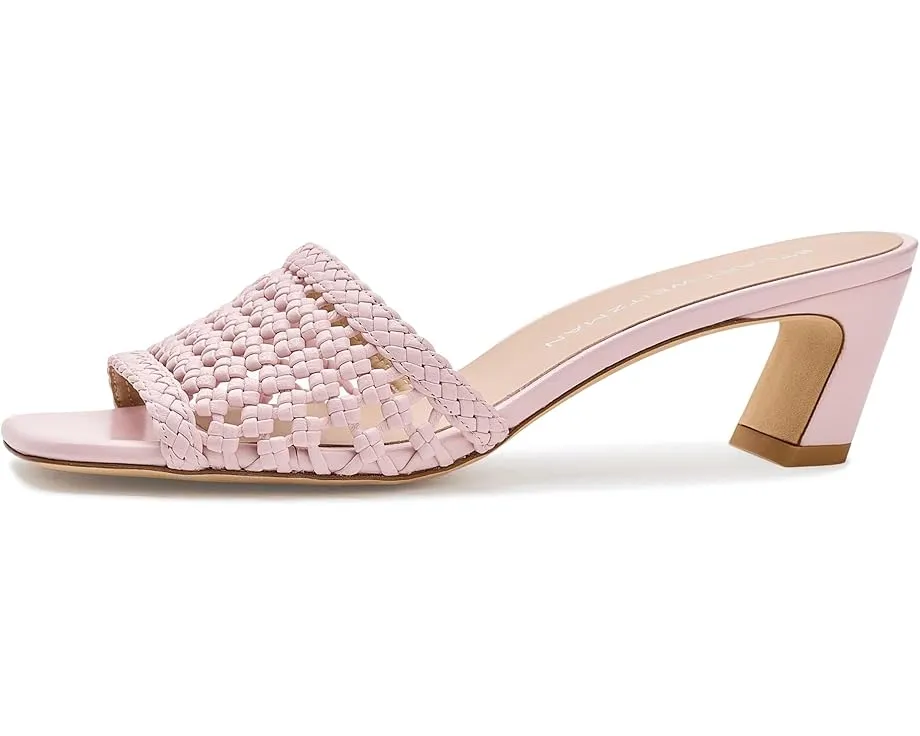 Сланцы Stuart Weitzman Marina Slides 50 с плетеным верхом