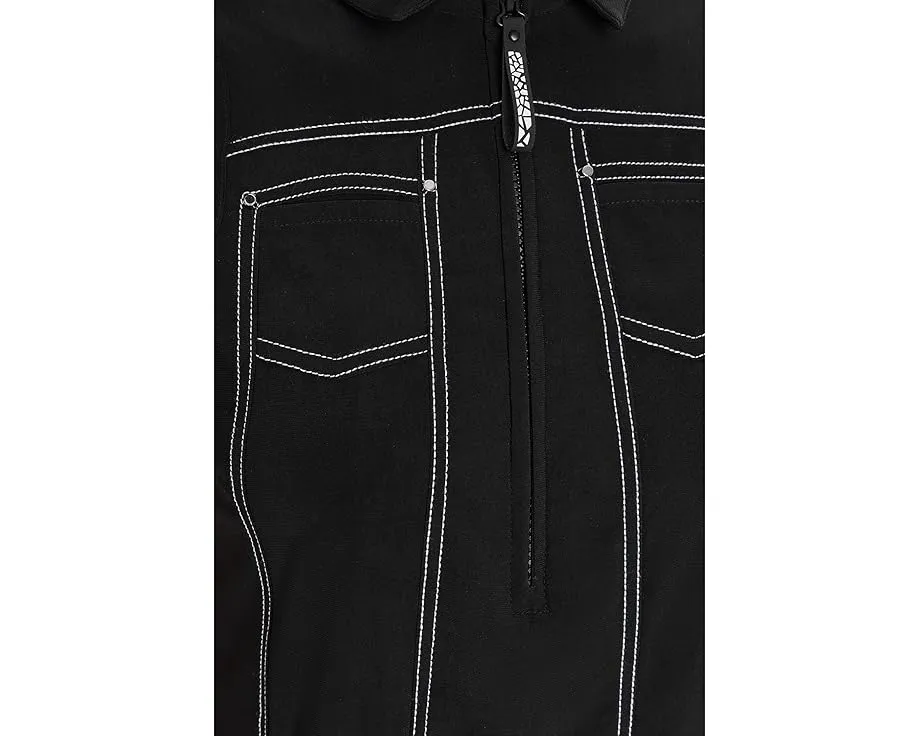 Топ Jamie Sadock без рукавов однотонный с воротником и молнией