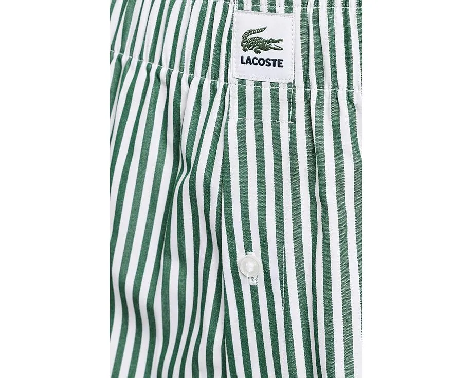 2 пары трусов-боксеров Lacoste из хлопкового поплина на пуговицах