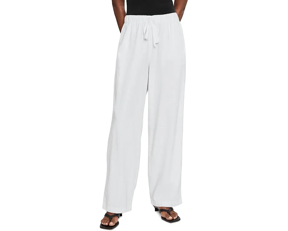 Eileen Fisher прямые брюки Slubby из органического хлопка и льна белые