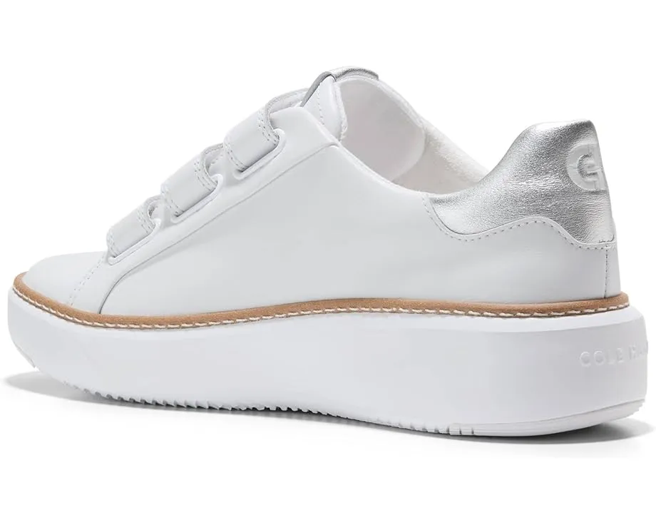 Кроссовки Cole Haan Grandpro Topspin Triple Strap с тремя застежками-липучками и кожаным верхом