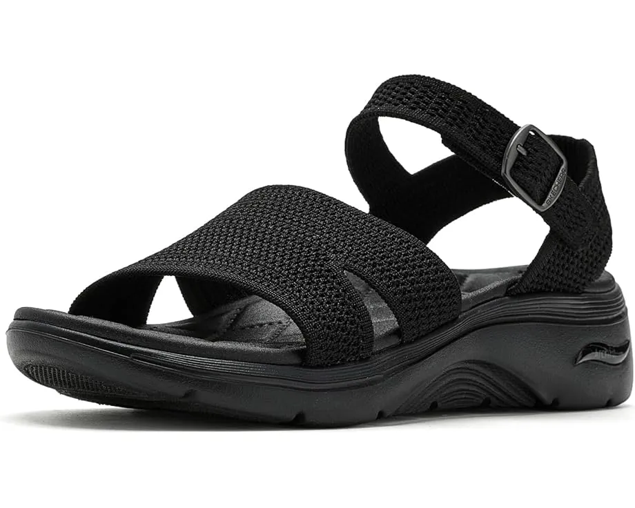 Сандалии SKECHERS GO Walk Arch Fit 2.0 с блестящей пряжей и поддержкой свода стопы