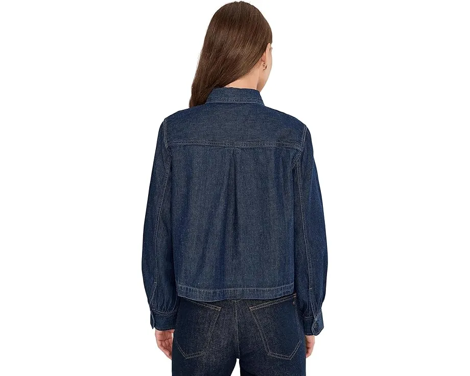 Топ Madewell Long Sleeve Sculptural Sleeve с воротником и объемными рукавами