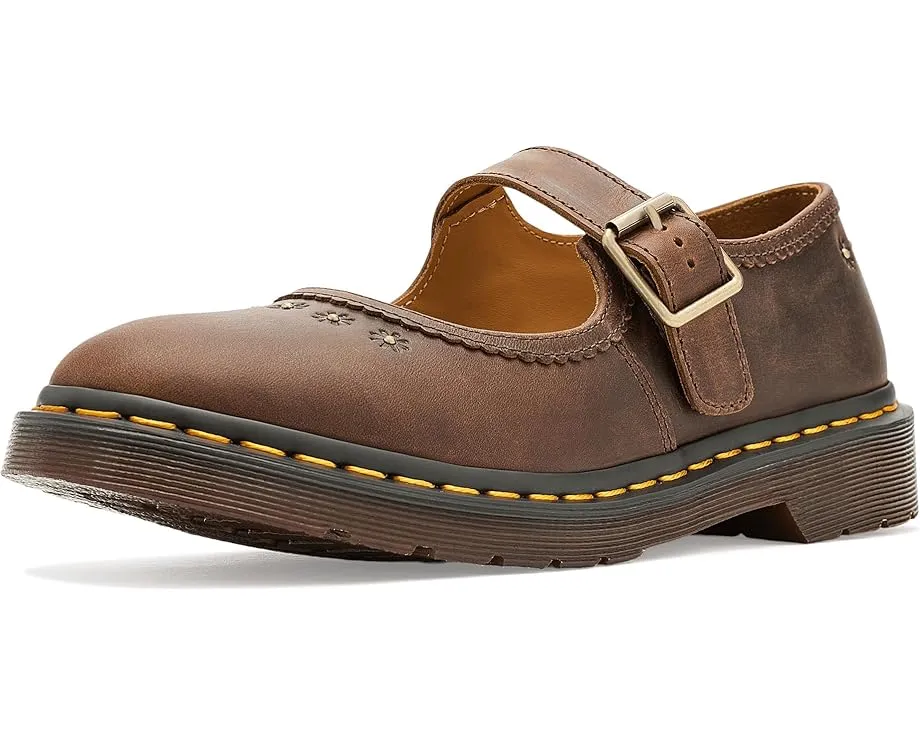 Туфли Dr. Martens Mary Jane Flower с рельефным цветочным узором